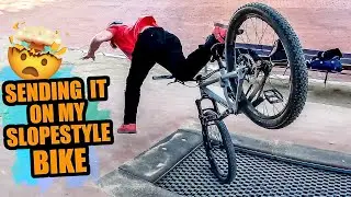 RIDING INSANE URBAN MTB SPOTS ON MY SLOPESTYLE BIKE!