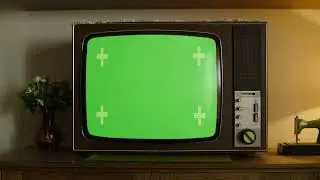 4K Television | Retro | Green Screen | Dolly In | Free Stock Video Footage