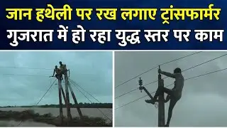 Gujarat Flood | गुजरात में बिजली के लिए हो रहा युद्ध स्तर पर काम | Gujarat | PGCVL