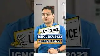 💥Last Chance BCA Admissions 2023! IGNOU Online/Distance BCA 2023🤩 