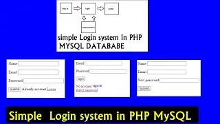 #PHP login registration forgot password | PHP Simple Login System in MySQL