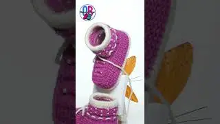 Babyschuhe, пинетки ботиночки "Люси", спицами #Shorts #Knitting