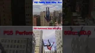 Spiderman 2 PS5 Performance Mode vs Fidelity Mode!