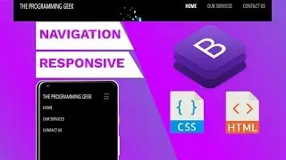 Responsive Navigation Bar with Bootstrap 4 | CSS | HTML | Bootstrap Tutorial