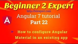 Angular material part 1 - How to configure Angular Material into an existing project