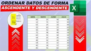 Como ORDENAR DATOS en Excel de FORMA ASCENDENTE y DESCENDENTE