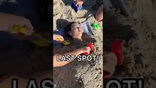 They buried her in SAND while she was completely asleep!! 