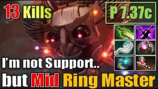 Not Support by MID Ring Master Mid 13 Kills Dota 2 Gameplay 4K Patch7.37c