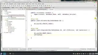 155 Android Studio SQLite OnCreate OnUpgrade Constructor