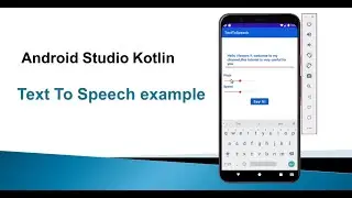 How to convert Text to speech in Android Studio using kotlin | TextToSpeech android studio