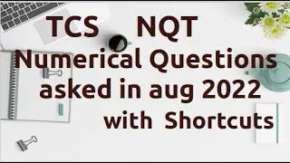 TCS NQT Important Numerical Questions with Answers | NQT PREPARATION 2023.