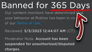 Roblox banned someone for A YEAR… (365 days)