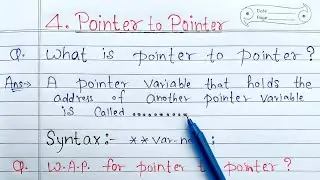 pointer to pointer in c with example | What is Pointer to Pointer? | Learn Coding