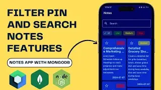 Filter, pin and search notes features | Notes app with MongoDB Part 2 | Compose , Nodejs