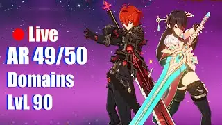 (Live) Genshin Impact - AR50 Farming & Abyss (Constellation Diluc Fischl Qiqi)
