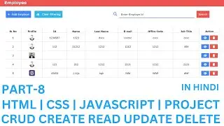 #8 CRUD | CREATE | READ | UPDATE | DELETE | JAVASCRIPT | HTML CSS | PROJECT | SEARCH @Justforcode