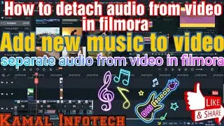 How to seperate audio from video with Filmora | how to detach audio from video in filmora