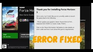 Forza Horizon 5 Error Code FH301 Update Your Graphics Driver Nvidia Fix