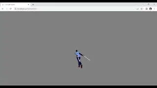 ThreeJS Blender export GLTF loader Javascript HTML character animation for gaming sample source code