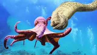 Pertarungan Sengit Antara Belut Moray Vs Hiu Dan Gurita, Siapakah Pemenangnya?