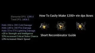 Recomb Guide On How To Make Ele Bows/Claws/Wands For Sentinel event - 3.22 Path of Exile