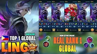 NON STOP MOVE | TOP 1 GLOBAL LING Raizen GAMEPLAY | MOBILE LEGENDS