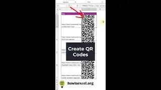 Generate QR codes in Excel