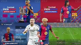 eFootball PES 2025 PPSSPP Android Offline Full Update UCL & Leagues Kits 24/25 Season 4K Graphics