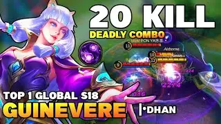 20KILL ! Guinevere Best Build 2021 | Top 1 Global Guinevere Gameplay | Mobile Legend✓