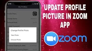 How to update profile picture in zoom cloud meeting app