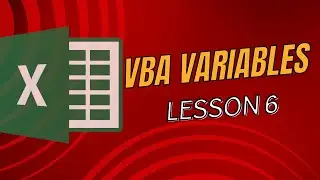 MS VBA Excellence - VBA Variables - Lesson 6