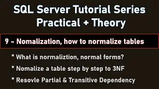 Normalization, How to Normalize Tables upto 1NF, 2NF, 3NF with Examples