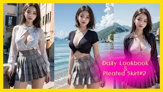 [4K AI] AI Lookbook | Pleated Skirt #02