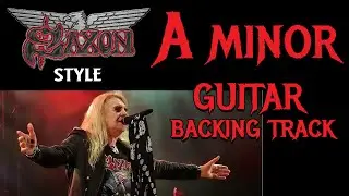 Guitar Backing Track a minor | British Heavy Metal Saxon style