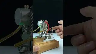 Miniature Harley V2 engine model