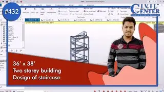 Design of Staircase || Staircase Design in Tekla || IS 456 2000 || Modeling and Loading || Tekla