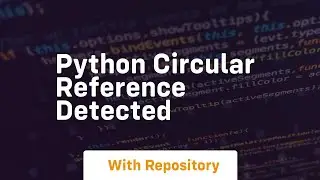 python circular reference detected