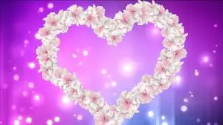 Amazing Heart of animated white flowers  Сердце из цветов  Футажи HD