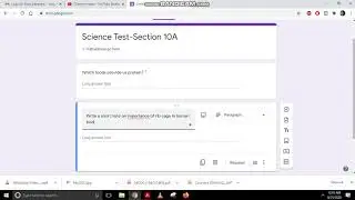 How to create google form for taking tests during online classes