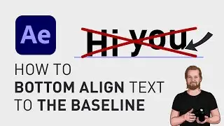 How to bottom align text to the baseline in After Effects