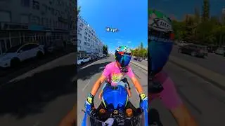 Когда надел РОЗОВУЮ футболку..😅 Тем временем на дороге😂 #bikelover #reaction #motoraido