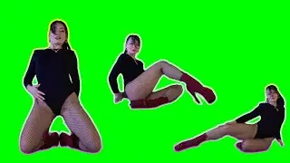 STRIPTEASE PLASTIC DANCE High Heel GO GO FOOTAGE GREEN SCREEN