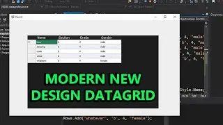 Modern Datagridview Styling | design custom datagridview in visual studio