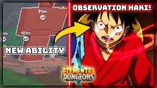 NEW RADAR ABILITY! "Observation Haki" Showcase in Update 3 Roblox Elemental Dungeons