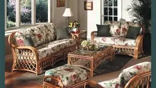 Set Of Wicker Furniture In Living Room Romance