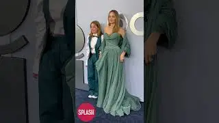 Angelina Jolie And Vivienne Jolie-Pitt Coordinate For The 77th Annual Tony Awards In New York City