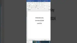 MS Word  shortcut key to insert current date & time | MS Word Tips and Tricks