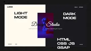 Animated Responsive Landing Page Website using HTML, CSS and GSAP | Light to Dark Mode Web