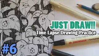 [Just Draw!!] Drawing Rain - Time Lapse of My Regular Drawing Practice #6 - Junas_Arts_