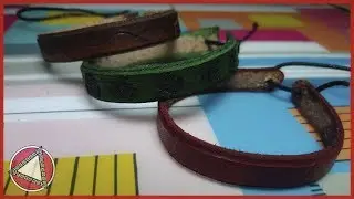 3 leather bracelets really easy and quick to do 🧐 - DIY Tutorial